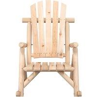 Berkfield Home Garden Rocking Chair 69x96x101 cm Solid Wood Spruce in Natural | Size: 69 x 96 x 101 cm