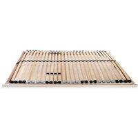 Berkfield Home Slatted Bed Base with 28 Slats 7 Zones 140x200 cm in Light Tan