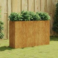 Berkfield Home Garden Raised Bed 120x40x80 cm Corten Steel in Brown | Size: 120 x 40 x 80 cm