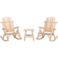 Berkfield Home 3 Piece Garden Lounge Set Solid Wood Spruce in Brown