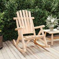 Berkfield Home Garden Rocking Chair 69x96x101 cm Solid Wood Spruce in Brown | Size: 69 x 96 x 101 cm