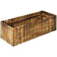 NESTLUNE 109L Raised Flower Bed Garden Container Box Planter Display Wood in Brown | Size: 1.25kg