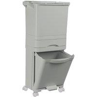 KORVIXA Grey 42L PLASTIC TRASH BIN KITCHEN | Size: 0.6m2