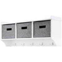 KORVIXA Wall Mounted Coat Rack White Shelf