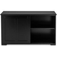KORVIXA Wooden Buffet Cabinet Kitchen Sideboard with Adjustable Shelf in Black | Size: W700mm x H650mm