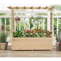 KORVIXA Wooden Elevated Planter Box 115cm Raised Garden Bed in Natural | Size: 1.25kg