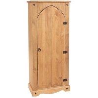 FLAVORA Solid Pine 1 Door Corona Mexican Style Storage Cupboard in Natural | Size: 0.6m2