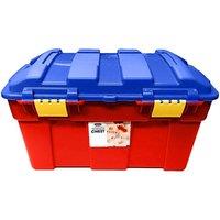 FLAVORA 40L Clip Lid Toy Storage Box in Red | Size: 500mm