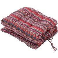 VOGREX 50x160x8cm Red Ethnic Style Sun Lounger Cushion Outdoor Garden Pad | Size: 50 x 160 x 8 cm