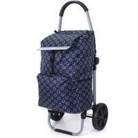 VOGREX Extra Large Insulated Wheeled Shopping Trolley Lightweight Luggage Bag in Blue