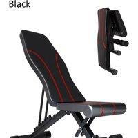 VOGREX Foldable Multi-Function Fitness Dumbbell Bench in Black