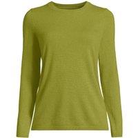 Lands' End Women's Crew Neck Cashmere Jumper in Lime | Size: 16-18