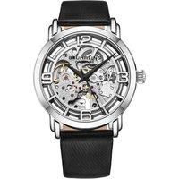 STHRLING Original Women's Winchester Automatic Skeleton Watch with Satin Twill Strap in Black