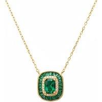 Latelita Women's Great Gatsby Pendant Necklace Emerald Gold in Green