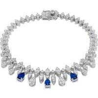Latelita Women's Duchess Sapphire Tennis Bracelet Silver in Blue