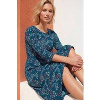 Roman Women's Ditsy Print Pocket Midi Dress in Teal | Size: 10