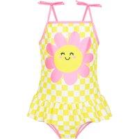 Harry Bear Girl's Flower Print Swimsuit in Yellow | Size: 2-3 Years