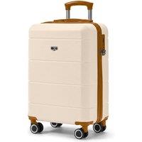 Lugg Jetset 20inch Cabin Suitcase, ABS Hard Shell, TSA Lock (55x35x23cm) in Beige | Size: 55 x 35 x 23 cm