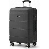 Lugg Jetset 24inch Suitcase, ABS Hard Shell, TSA Lock (65x44x25.5cm) in Black | Size: Medium