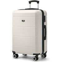 Lugg Jetset 24inch Suitcase, ABS Hard Shell, TSA Lock (65x44x25.5cm) in Stone | Size: Medium
