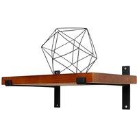 Marco Paul Set of 2 Scaffold Board Wall Shelf Brackets in Black | Size: 10000mm x 520mm