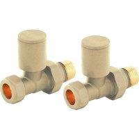 Balterley Modern Straight Radiator Valves in Metallics
