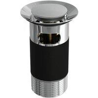 Balterley Round Slotted Basin Waste with Overflow, Top Fix Installation, Chrome in Silver