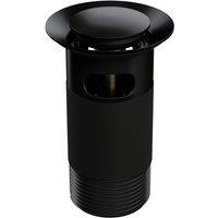 Balterley Round Slotted Basin Waste with Overflow, Top Fix Installation in Black