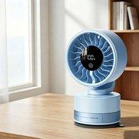 Quipulse Portable Rechargeable Suction Cup Fan in Blue