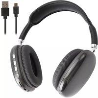 FLAVORA Wireless Bluetooth Headphones with Noise Cancelling Over in Black