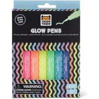 Tiger Tribe Glow Pens Set - 6 pcs Glow In The Dark Markers