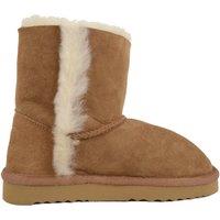 SNUGRUGS Girl's Childrens Genuine Sheepskin Boot with Bow Design in Tan | Size: Infant 6