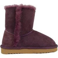 SNUGRUGS Girl's Childrens Genuine Sheepskin Boot with Bow Design in Purple | Size: Infant 12