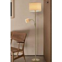 Living and Home 2-Light Floor Standing Lamp with Adjustable Head in Gold