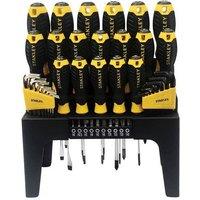 Stanley Screwdriver Set, In Rack 44 Piece Sl/Ph/Pz/Tx in Yellow