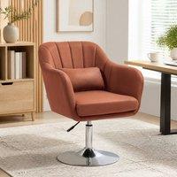 STILVORA Vanity Chair with Swivel & Adjustable Height in Brown