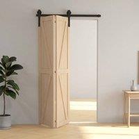 STILVORA Bi-Folding Sliding Door Track Kit 122 cm with J Hangers in Black