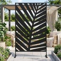 STILVORA Garden Privacy Screen 198 cm Freestanding Black