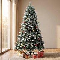 STILVORA Artificial Christmas Tree 180 cm with Snow-Dipped Branches in Green
