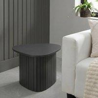 OHS Madison Ribbed Side Table Corner Bedroom Living Room Office Bedside in Charcoal