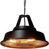 Primrose 1.5kW IPX4 Vintage Style Hanging Ceiling Electric Patio Heater in Black