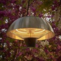 Primrose 1.5kW IP34 Infrared Hanging Patio Heater in Stainless Steel in Metallic Silver