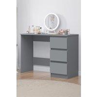 FWStyle Stora White Dressing Vanity Table Desk (H) 72 (W) 99 (D) 40cm in Dark Grey