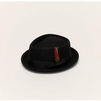Liquorish Diamond Crown Black Wool Pork Pie Hat | Size: 2XL