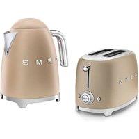 Smeg 50's Style Kettle & 2 Slice Toaster in Gold