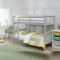 Comfy Living Ltd Premium 3ft Wooden Bunkbed In Various Colours in Grey | Size: Single