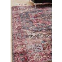 Kukoon Pink Distressed Soft Washable & Liquid Repellent Living Room Area Rug in Dark Indigo | Size: 120 cm x 170 cm