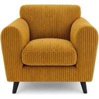 Bliss Furniture Harlow Jumbo Cord Cuddle Chair, Modern Armchair in Mustard | Size: 1 Pack