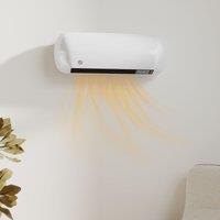 HOMCOM Ceramic Electric Heater 2000W with Fan, Wall Mounted, White