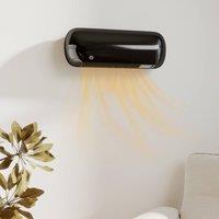 HOMCOM Ceramic Electric Heater 2000W with Fan, Wall Mounted, Black